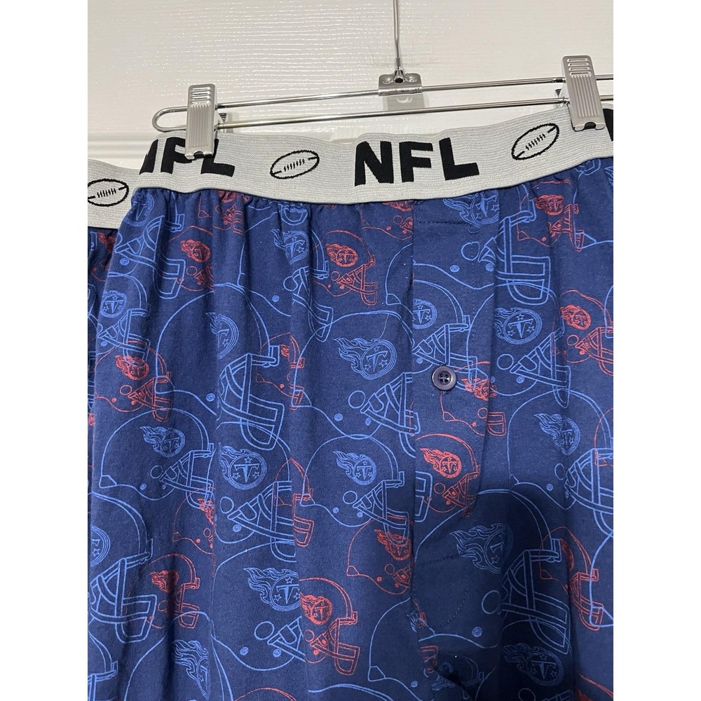Vintage 2001 Tennessee Titans Pants Mens XL Blue Allover Logo Pajama Lounge